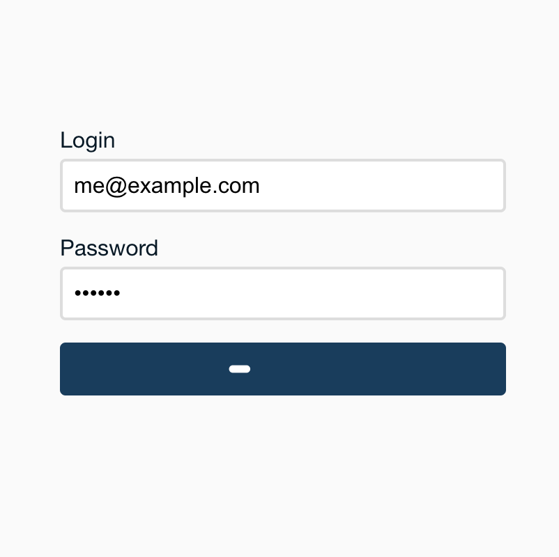 Authentication demo page screenshot